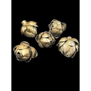 Vintage Faux Artichokes Antique Finish Farmhouse Kitchen Decor 5 Piece 4"